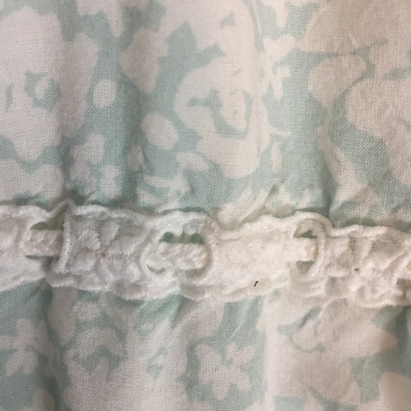 American Eagle Summer Dress Size 2 Country Cottage Straps Eyelet Lace Flare - Picture 6 of 12